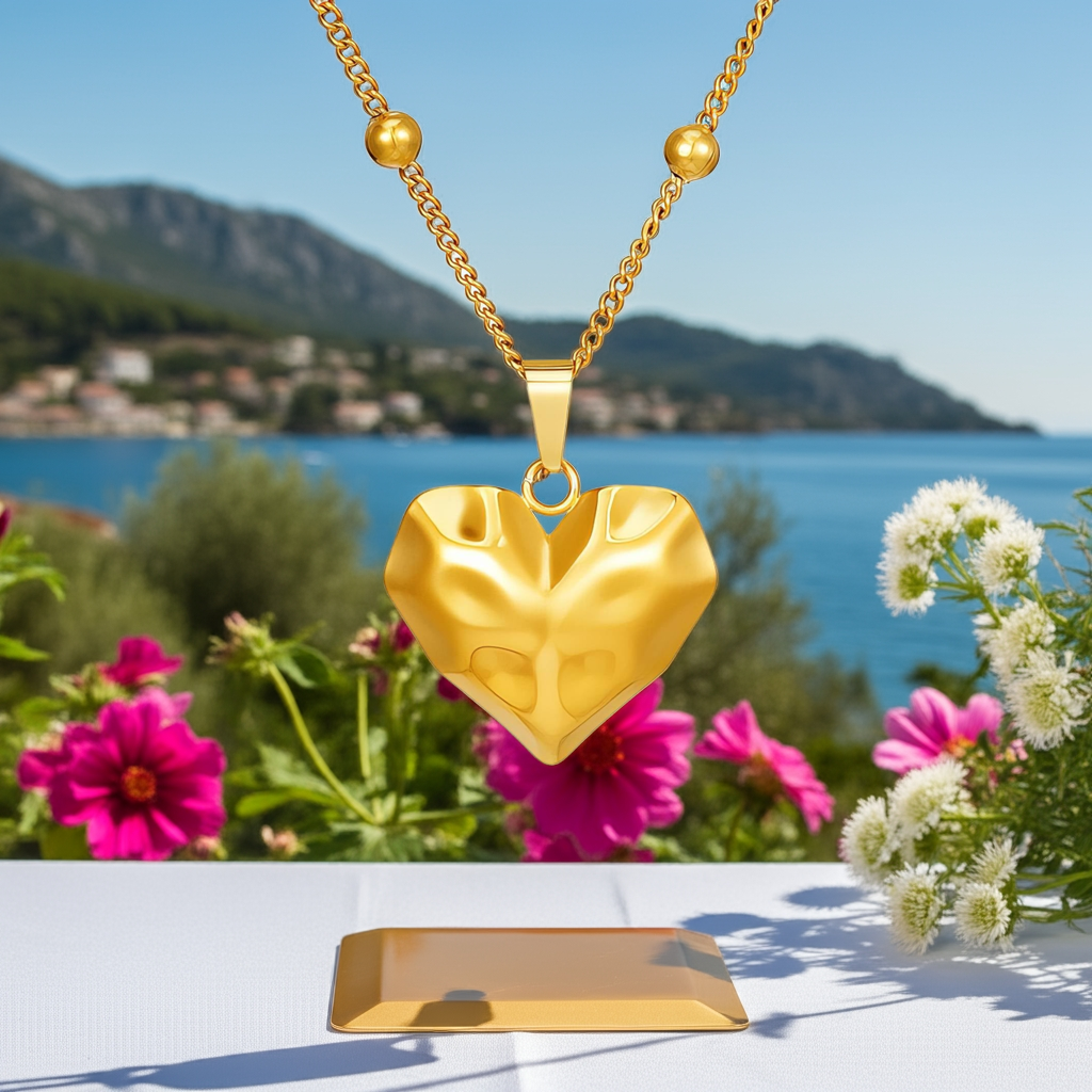 Puffed Heart Necklace