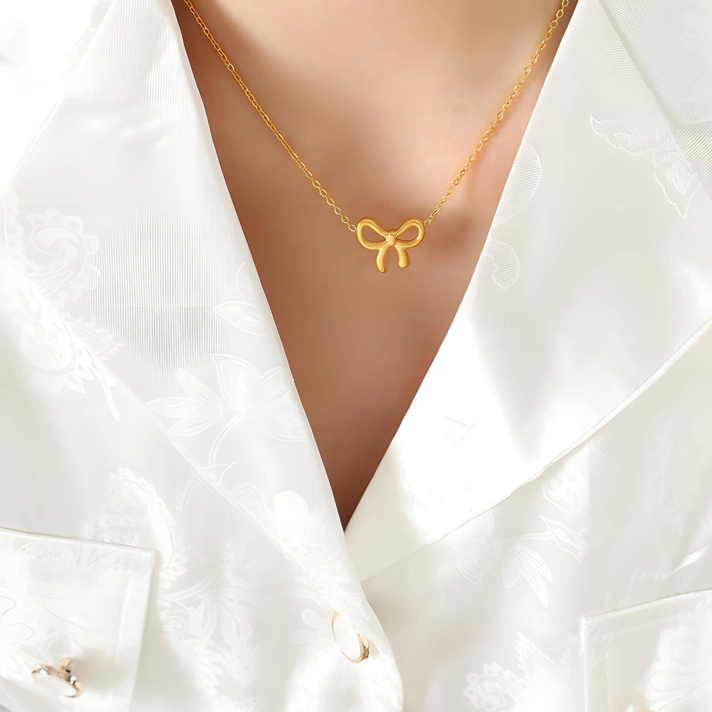 Serene Bow Necklace