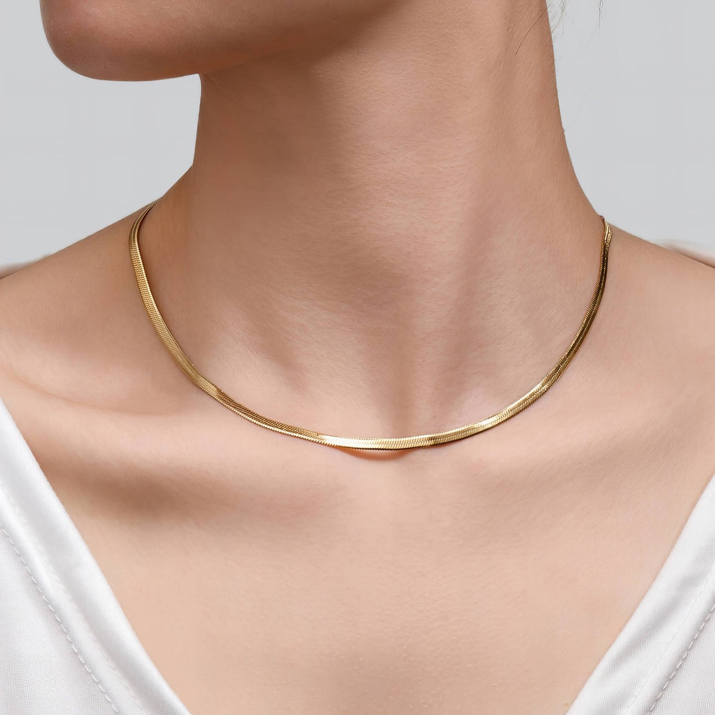 Radiance Link Herringbone Necklace