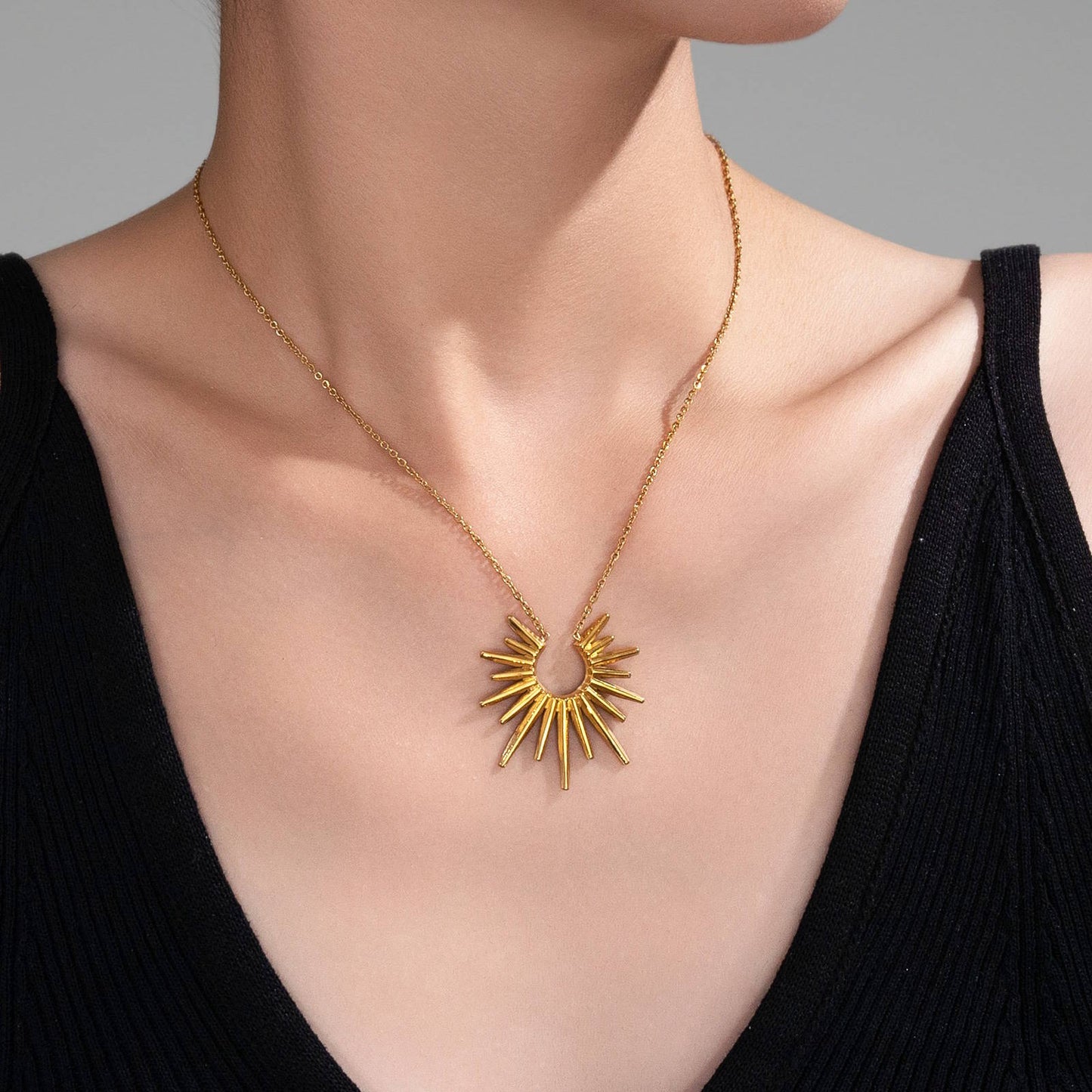 Open Sun Necklace