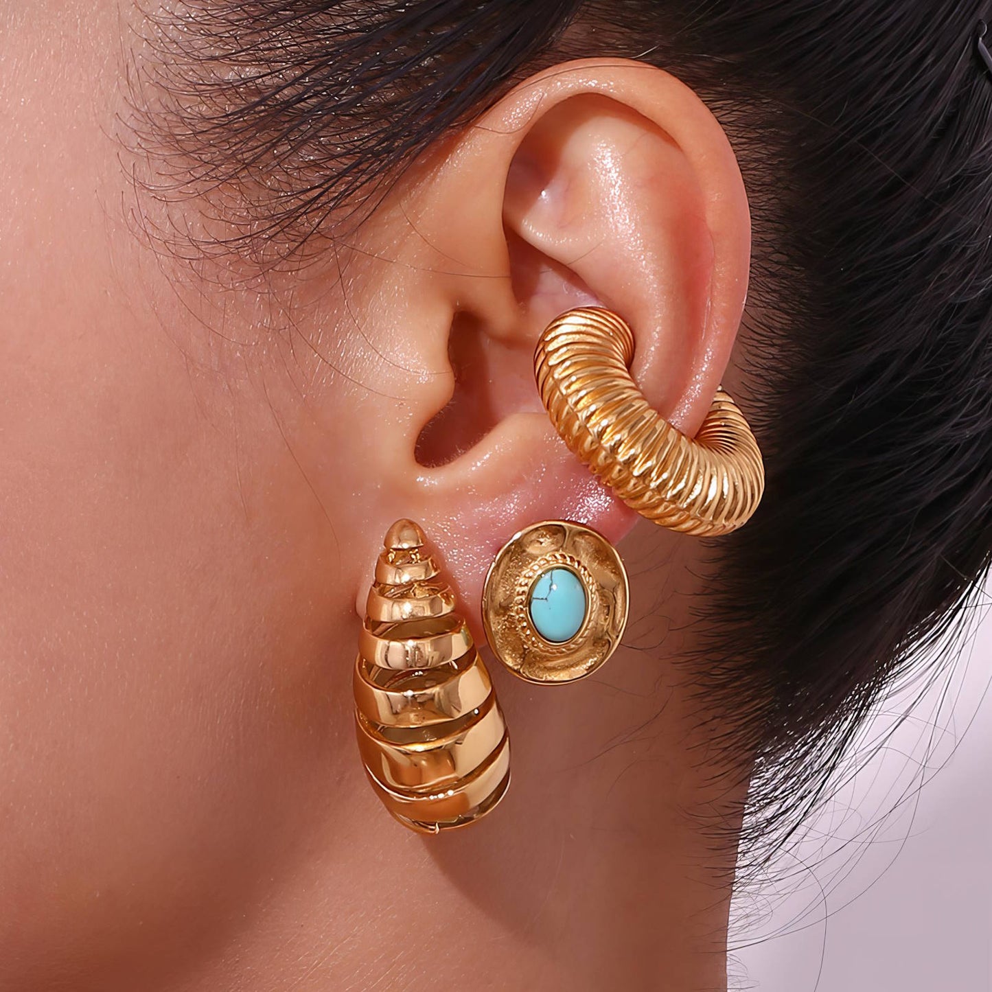 Spiral Teardrop Earrings