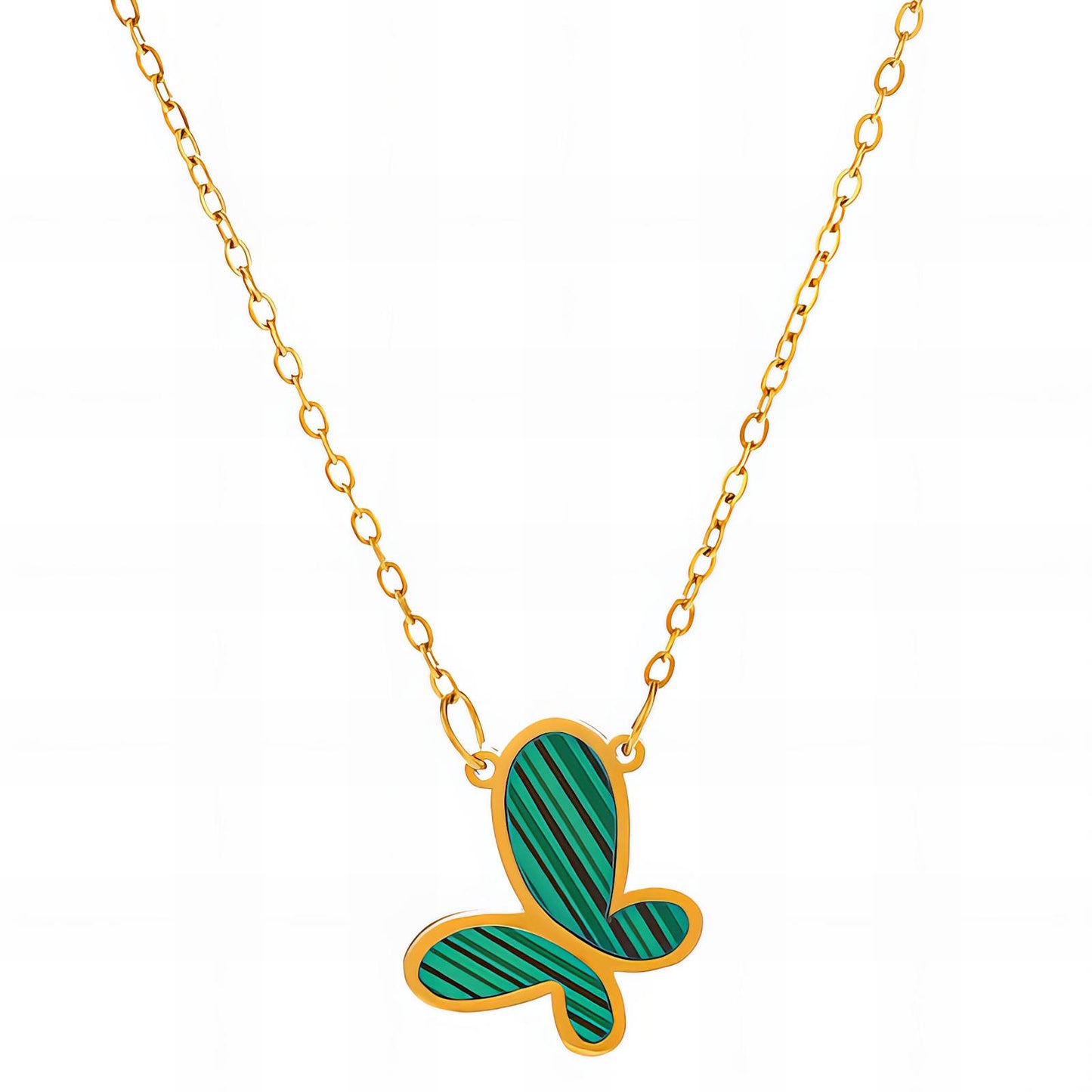 Green Butterfly Necklace