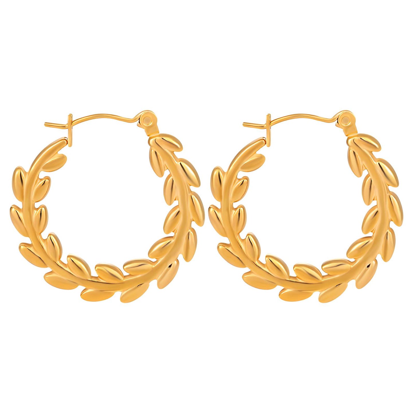 Whisperleaf - Botanical Hoop Earrings