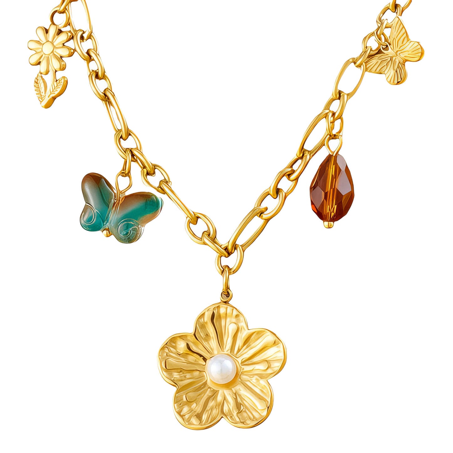Celeste Bloom Charm Necklace