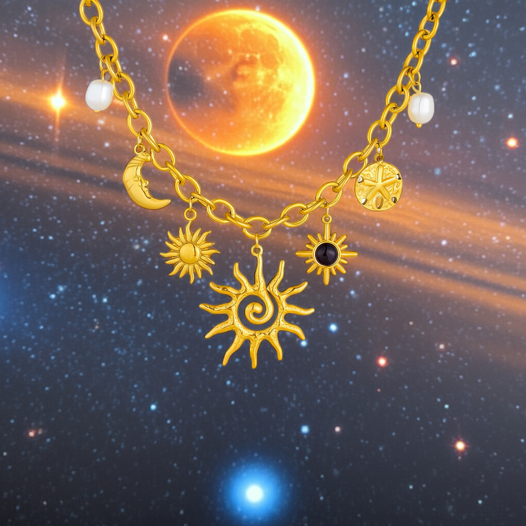 Sun Solstice Charm Necklace