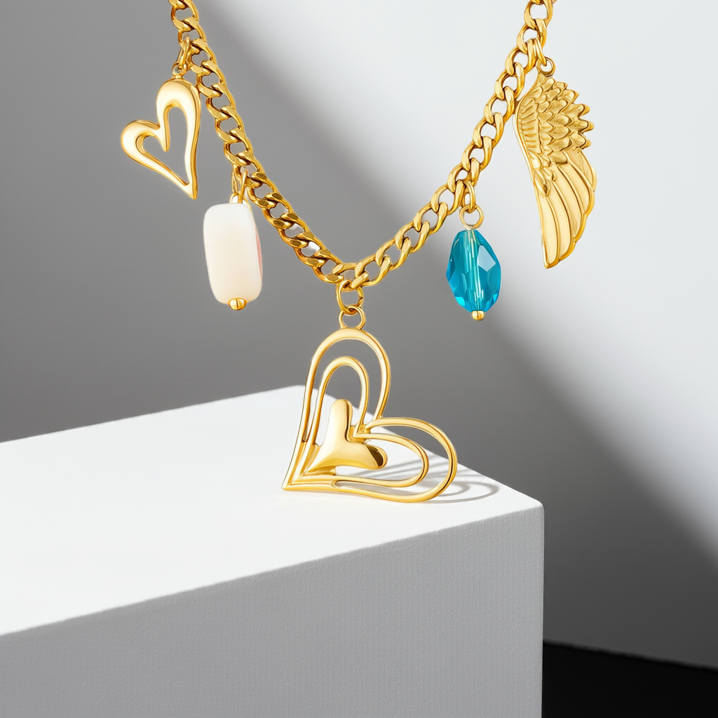 Heart of an Angel Charm Necklace
