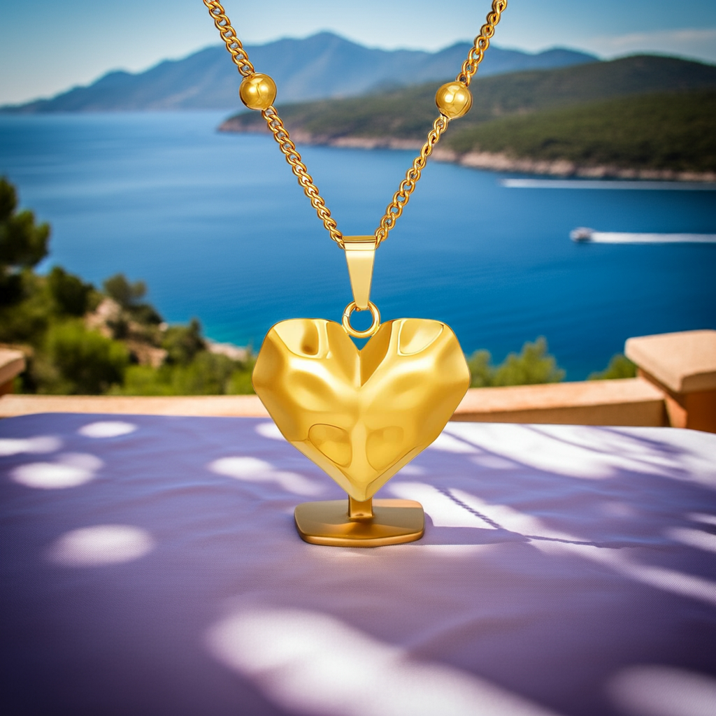 Puffed Heart Necklace