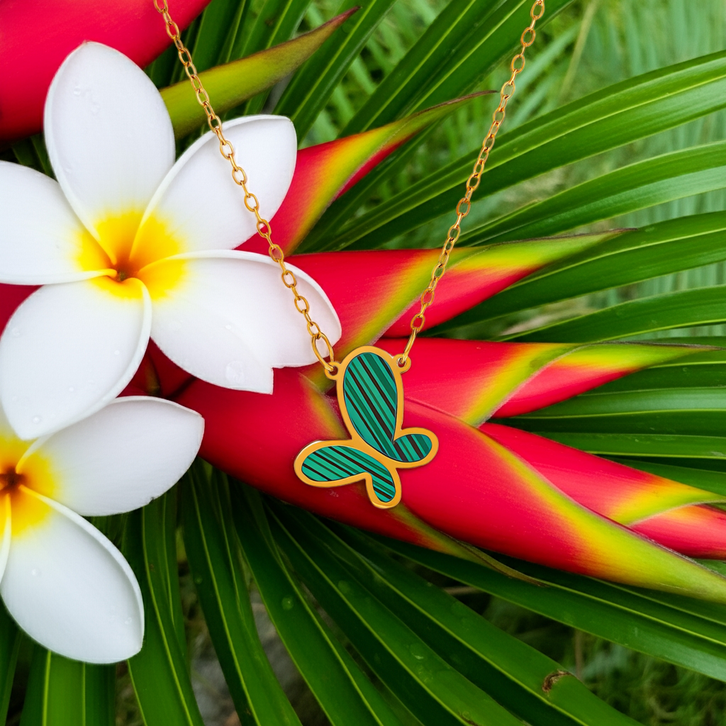 Green Butterfly Necklace