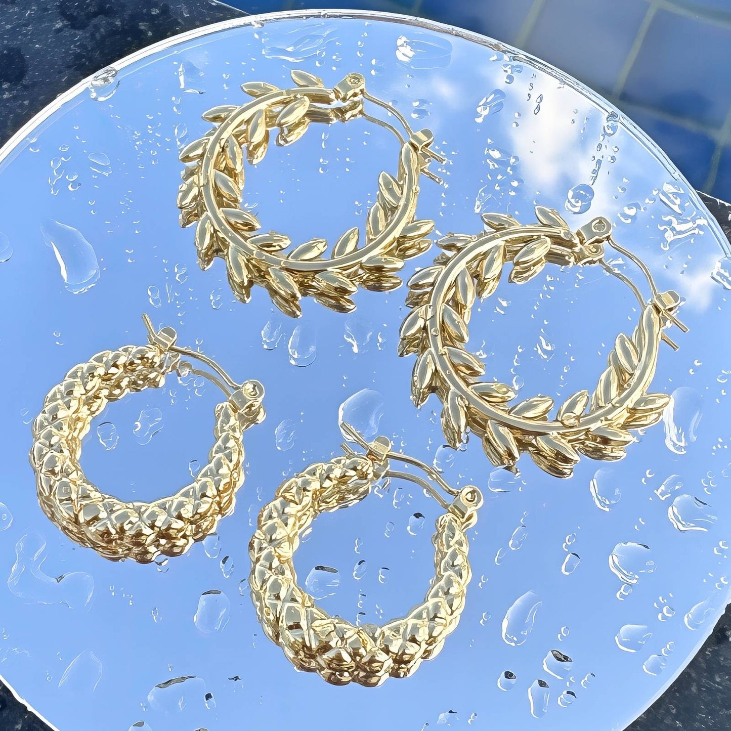 Whisperleaf - Botanical Hoop Earrings