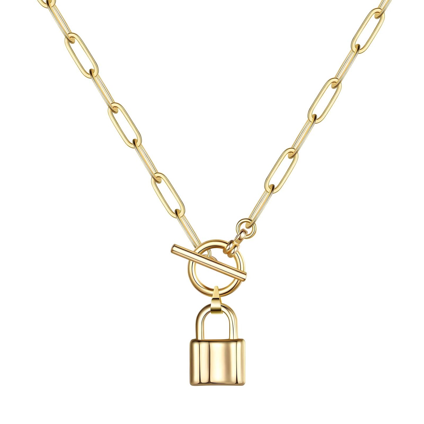 Golden Vault Toggle Lock Necklace