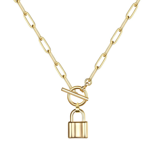 Golden Vault Toggle Lock Necklace