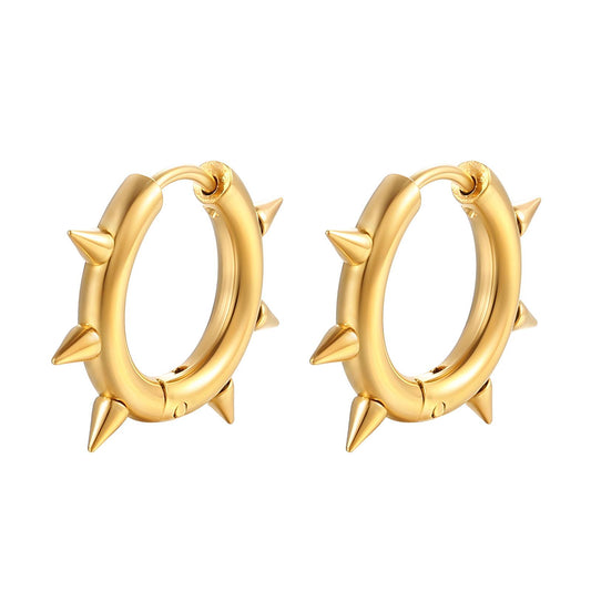 Spiked Huggie Earrings