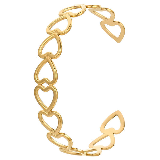 Open Heart Cuff Bangle