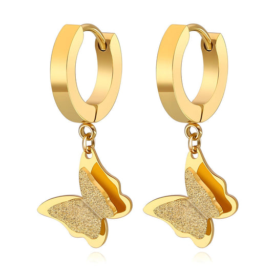 Enchanted Butterfly Huggie Hoop Earrings