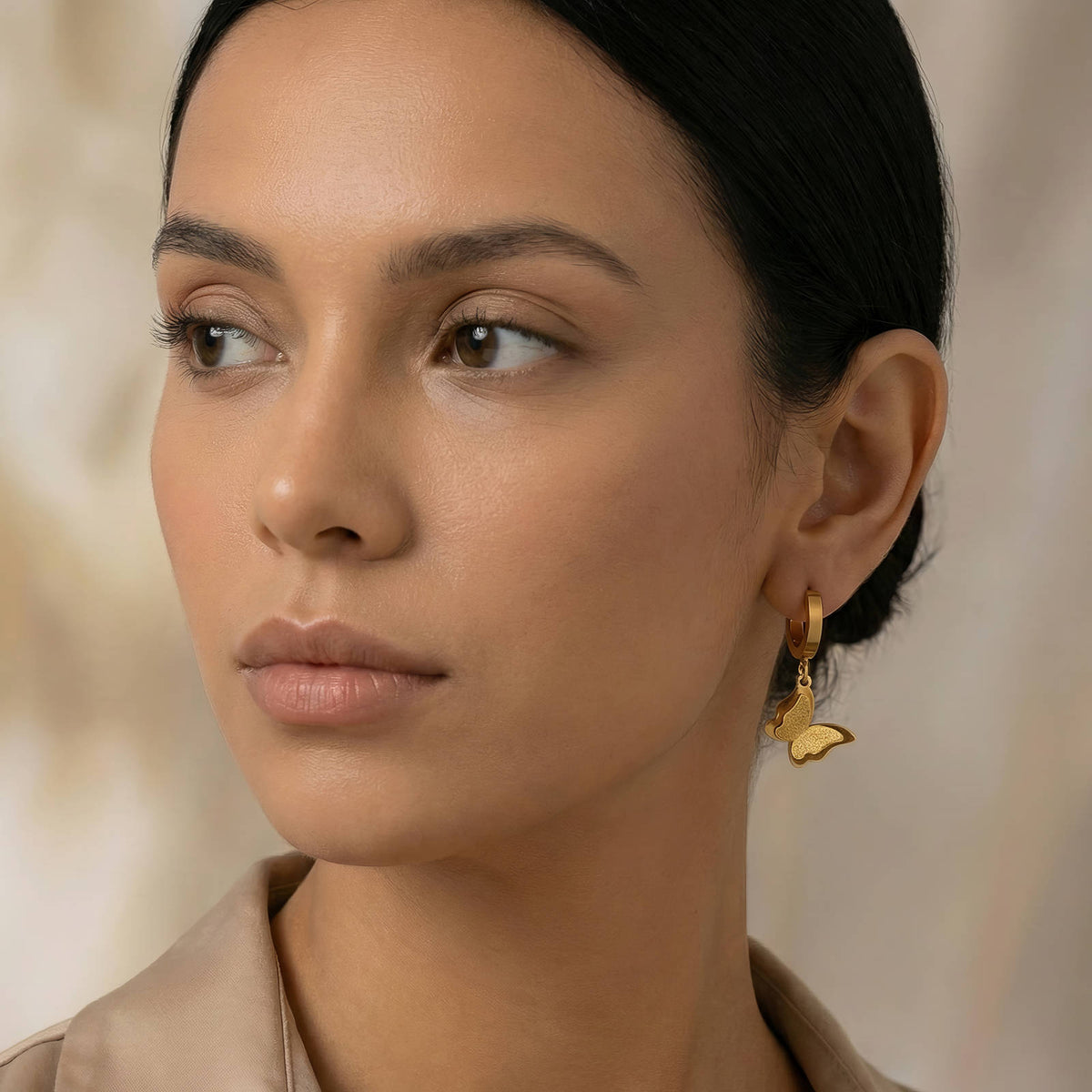 Enchanted Butterfly Huggie Hoop Earrings