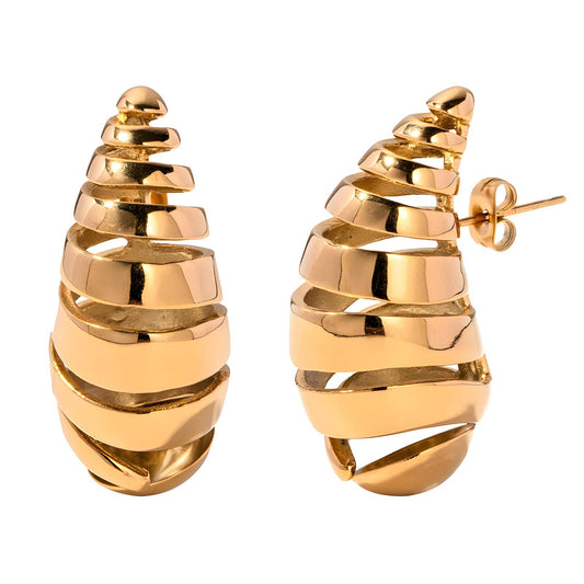 Spiral Teardrop Earrings