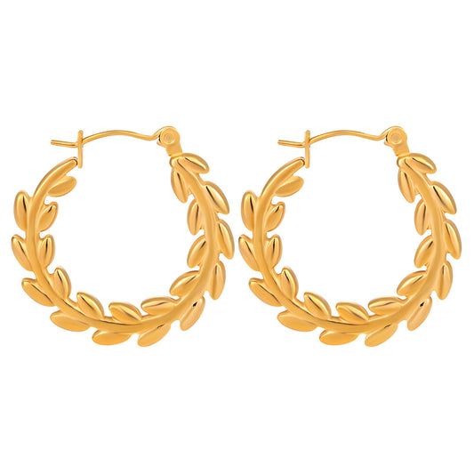 Whisperleaf - Botanical Hoop Earrings