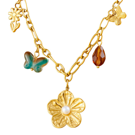 Celeste Bloom Charm Necklace