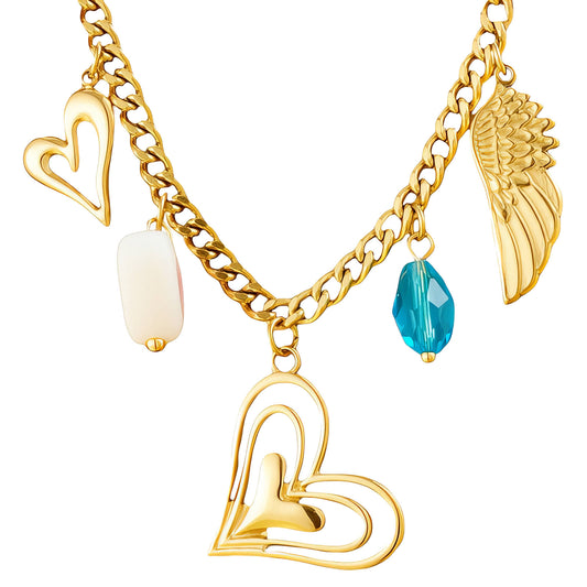 Heart of an Angel Charm Necklace