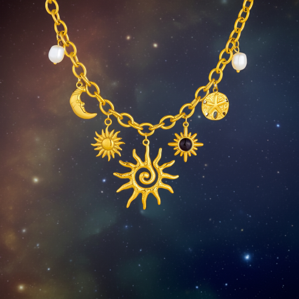 Sun Solstice Charm Necklace